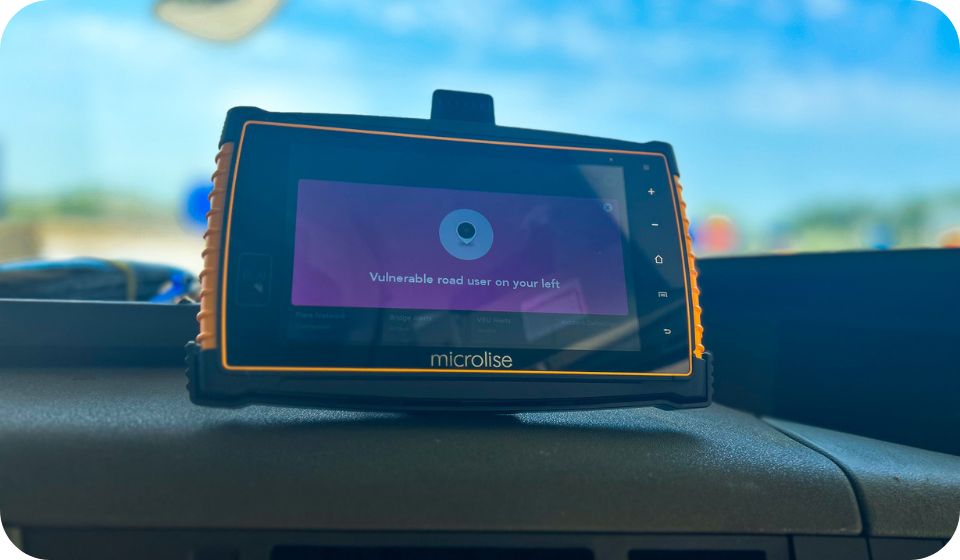 driver hazard warning on microlise microlise system