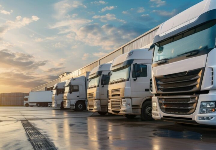 fleet of lorries