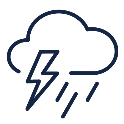 thunder rain cloud icon
